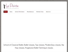 Tablet Screenshot of lapointedancestudio.com